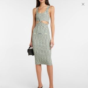 JONATHAN SIMKHAI Colleen striped midi dress